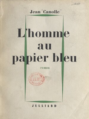 cover image of L'homme au papier bleu